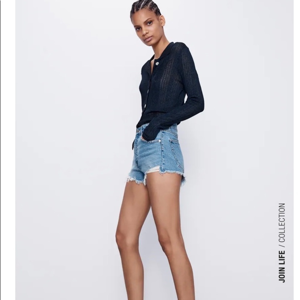 Zara Hi Rise Jean shorts NWT